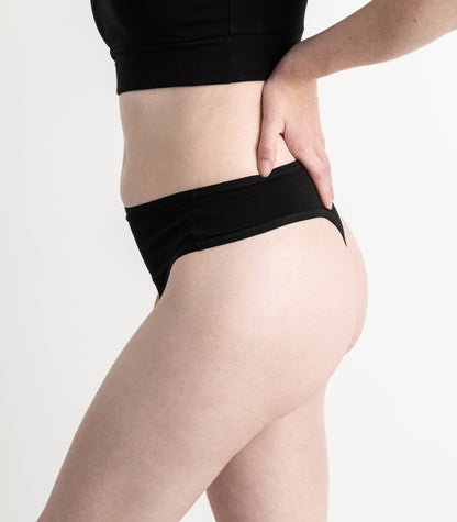 Bhumi Organic Cotton - High Rise G String (2 Pack) - Black