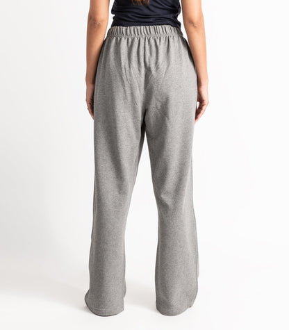 Bhumi Organic Cotton - Wide Leg Track Pant - New Arrival - Graphite Melange
