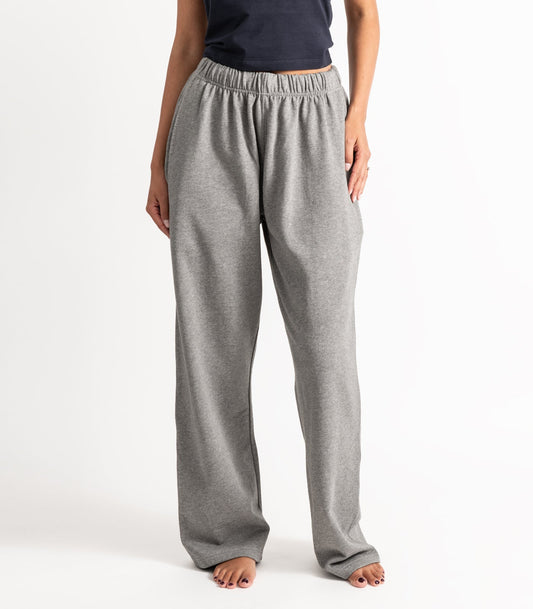 Bhumi Organic Cotton - Wide Leg Track Pant - New Arrival - Graphite Melange
