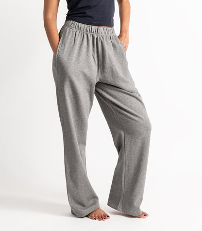 Bhumi Organic Cotton - Wide Leg Track Pant - New Arrival - Graphite Melange