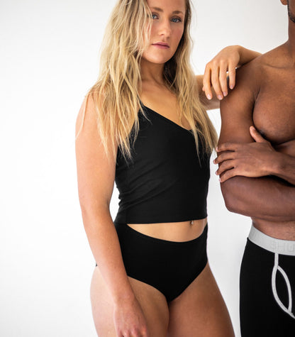 Bhumi Organic Cotton - Cropped Bra Top - Black