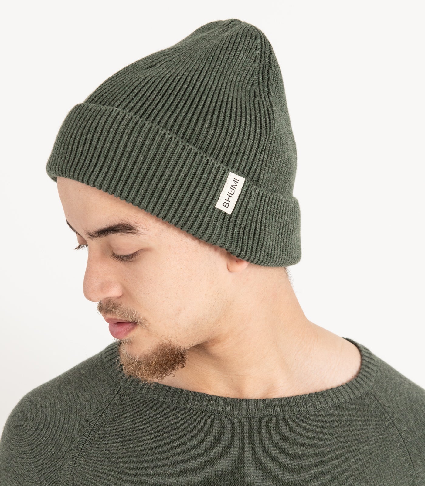 Bhumi Organic Cotton - Knit Beanie - Olive