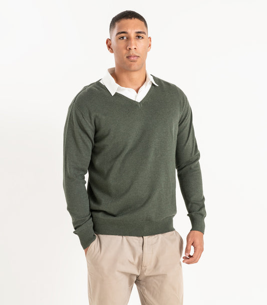 Fine Knit V-Neck Sweater