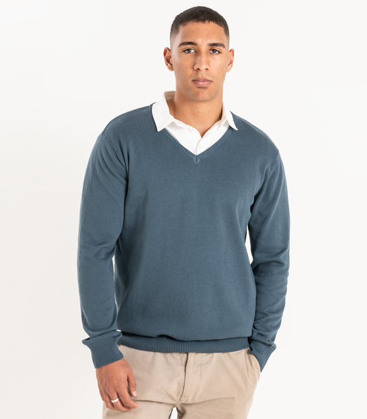 Fine Knit V-Neck Sweater