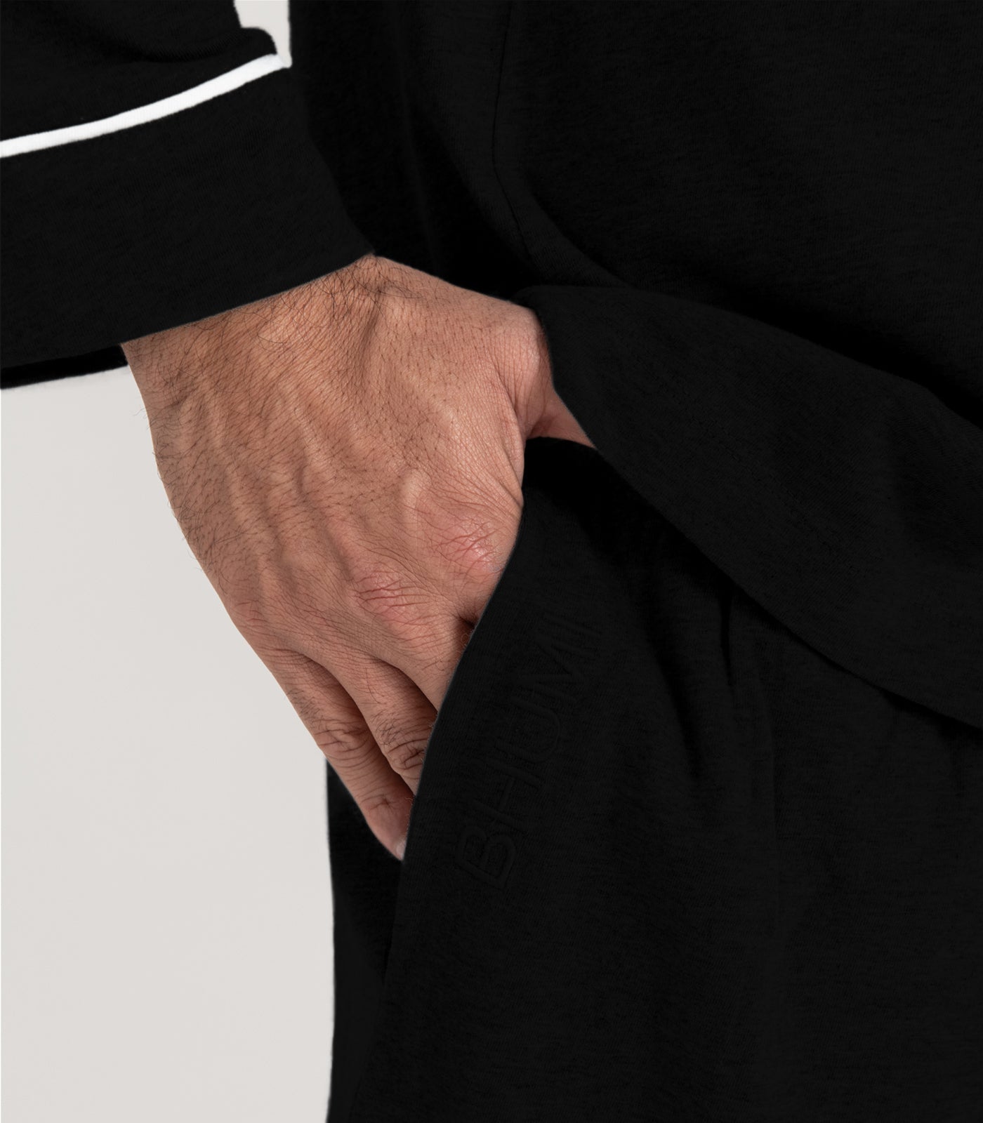 Bhumi Organic Cotton - Men's Jersey Long PJ Set - Black