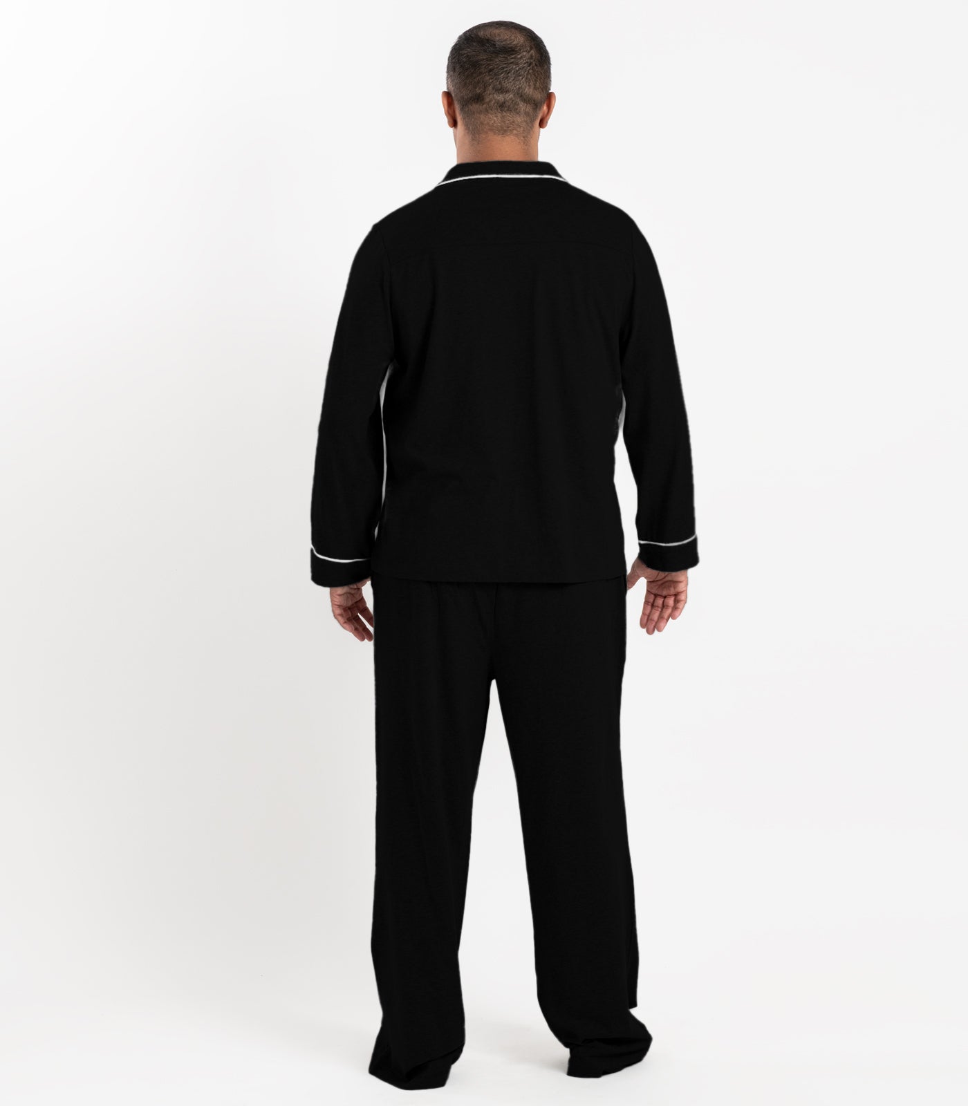 Bhumi Organic Cotton - Men's Jersey Long PJ Set - Black