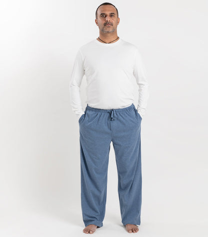 Bhumi Organic Cotton - Men's Jersey PJ Pant - Ocean Blue Melange