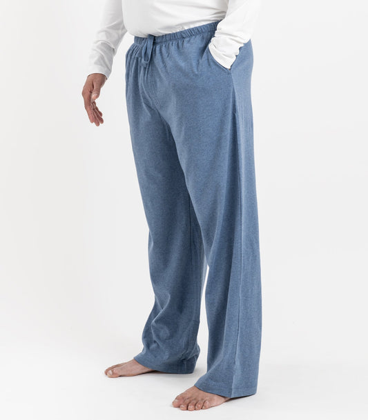 Bhumi Organic Cotton - Men's Jersey PJ Pant - Ocean Blue Melange