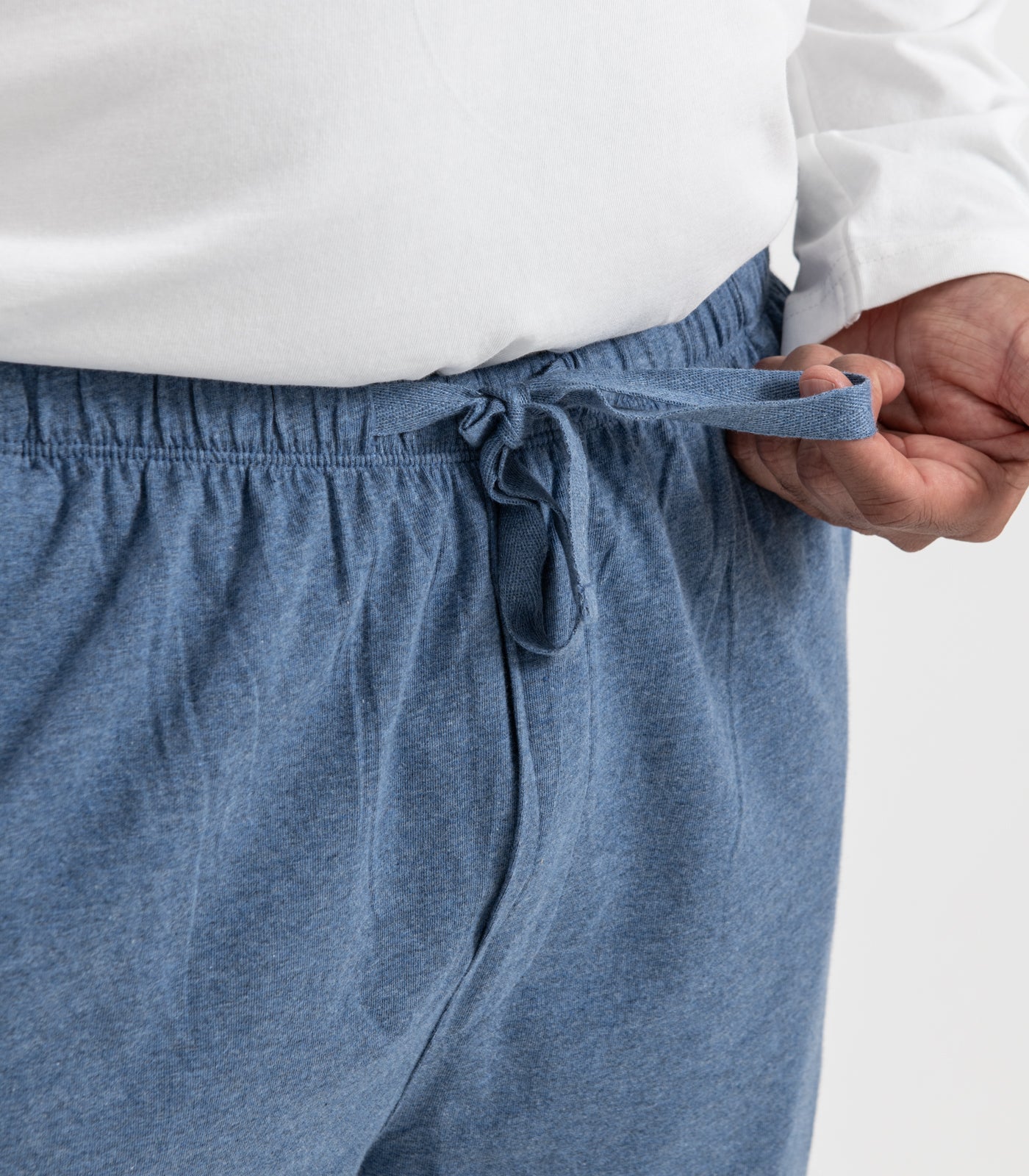 Bhumi Organic Cotton - Men's Jersey PJ Pant - Ocean Blue Melange