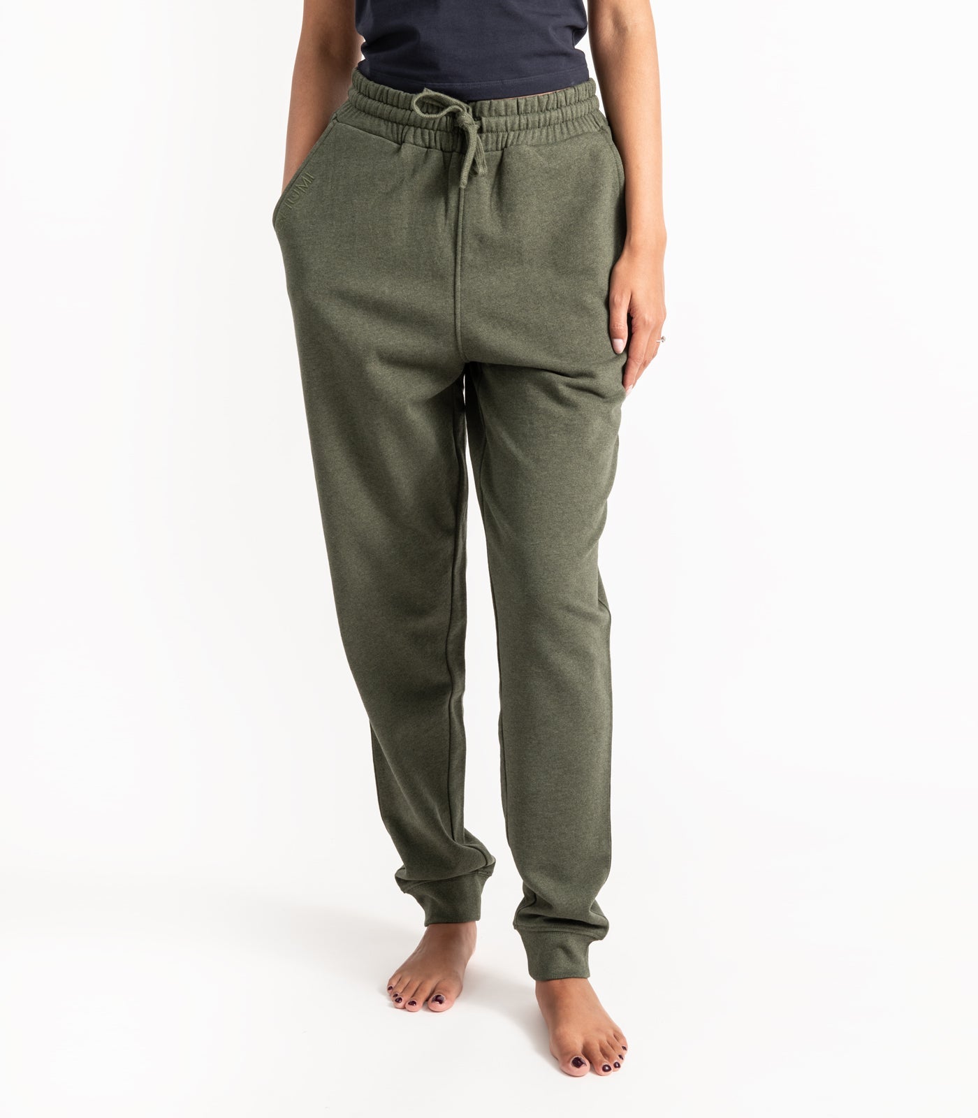 Bhumi Organic Cotton - Track Pant - New Arrival - Green Melange