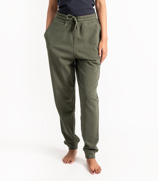 Bhumi Organic Cotton - Track Pant - New Arrival - Green Melange