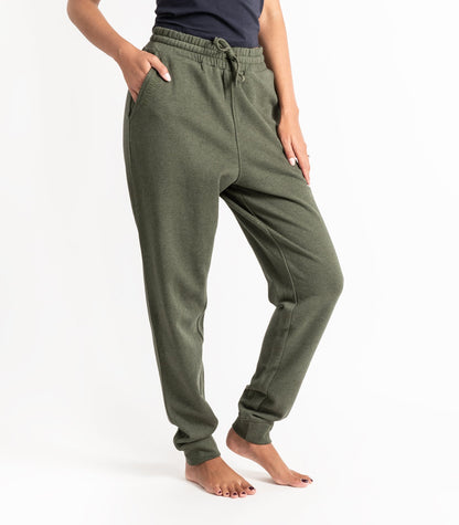 Bhumi Organic Cotton - Track Pant - New Arrival - Green Melange