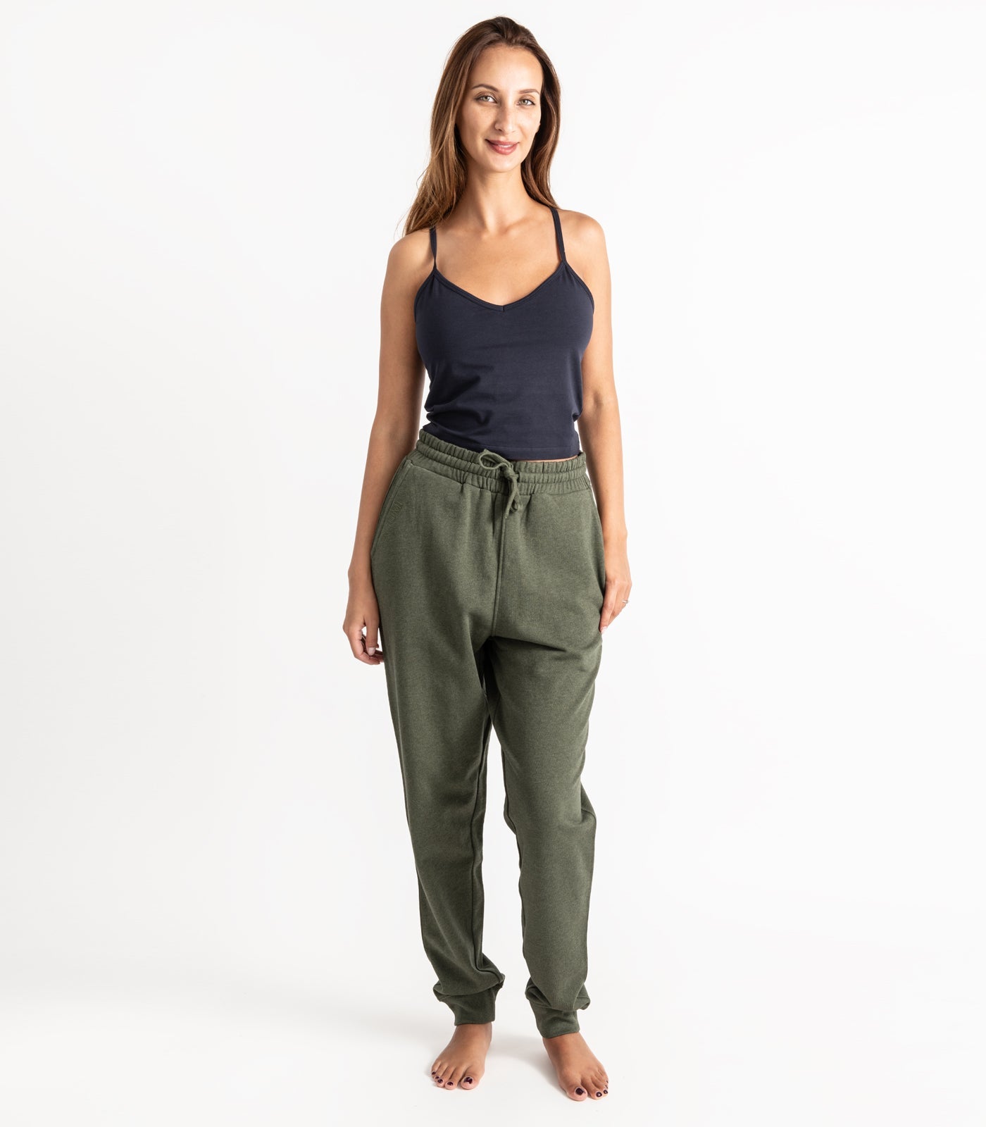 Bhumi Organic Cotton - Track Pant - New Arrival - Green Melange