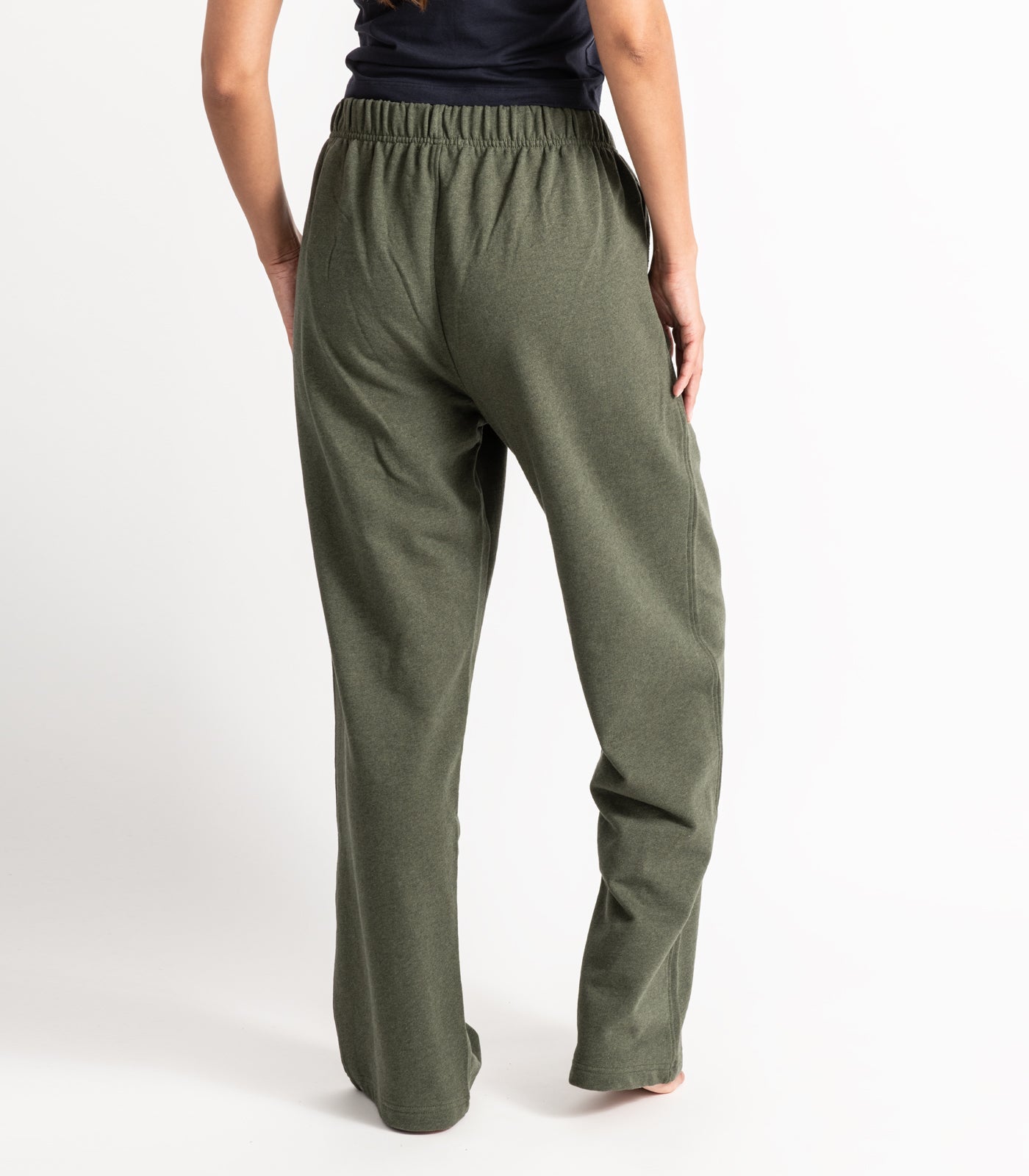 Bhumi Organic Cotton - Wide Leg Track Pant - New Arrival - Green Melange