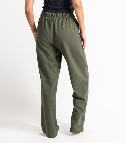 Bhumi Organic Cotton - Wide Leg Track Pant - New Arrival - Green Melange