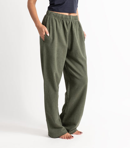 Bhumi Organic Cotton - Wide Leg Track Pant - New Arrival - Green Melange