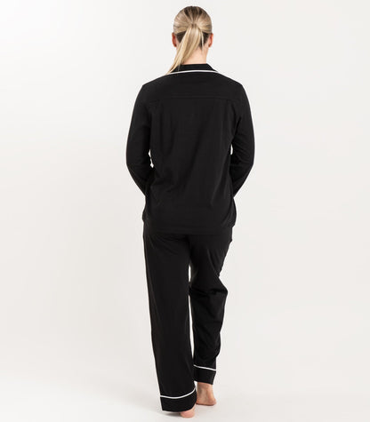 Bhumi Organic Cotton - Jersey Long PJ Set - Black