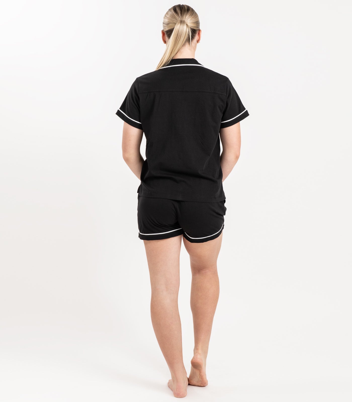 Bhumi Organic Cotton - Jersey Short PJ Set - Black