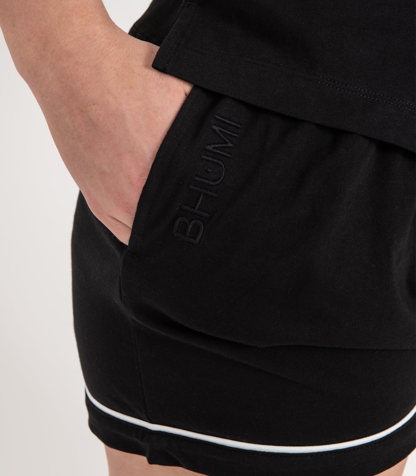 Bhumi Organic Cotton - Jersey Short PJ Set - Black
