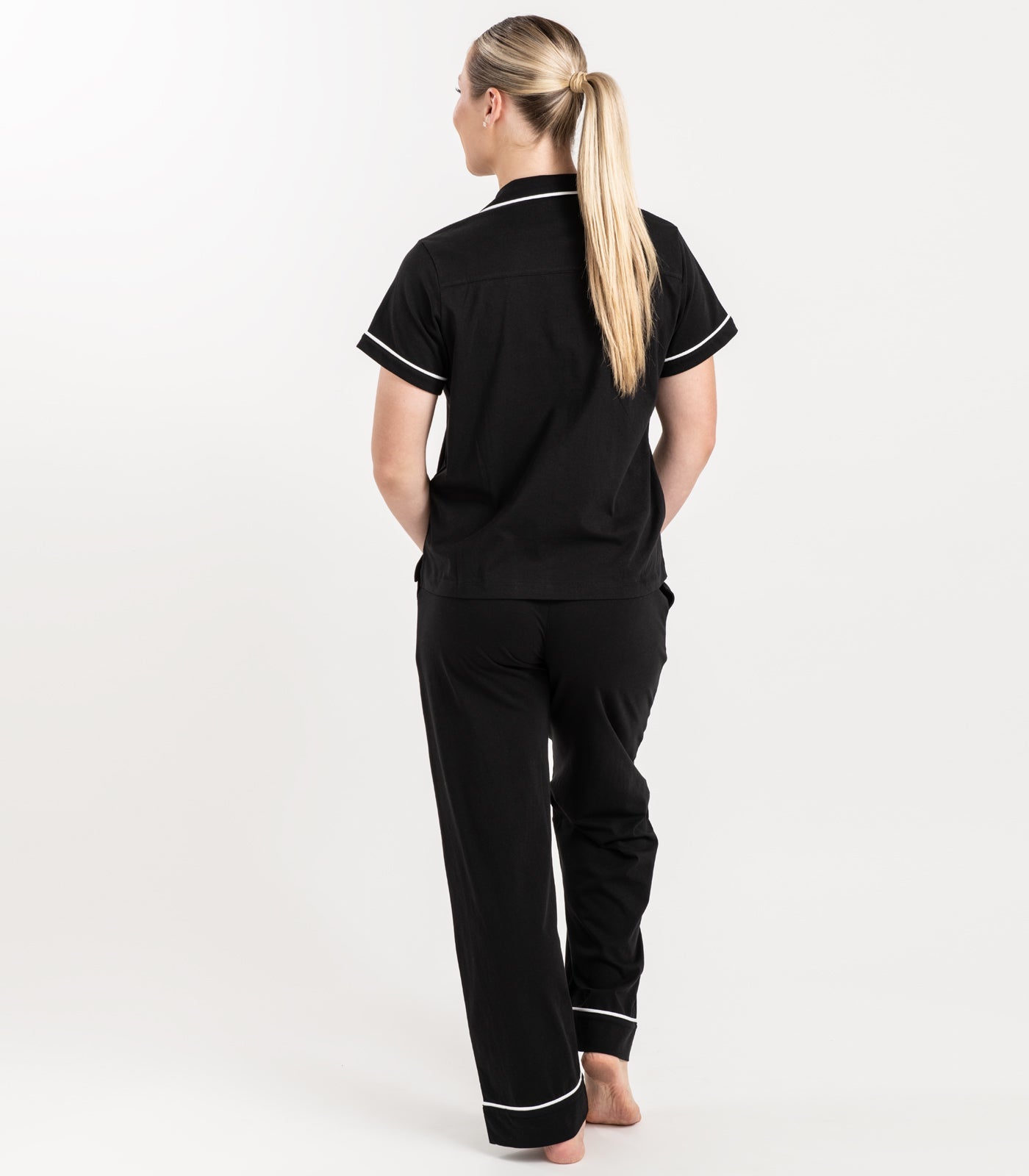 Bhumi Organic Cotton - Jersey Short Sleeve PJ Set - Black