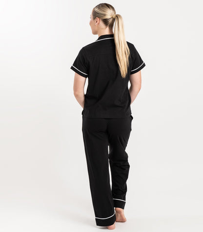 Bhumi Organic Cotton - Jersey Short Sleeve PJ Set - Black