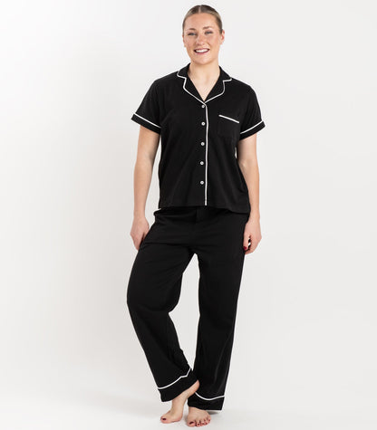 Bhumi Organic Cotton - Jersey Short Sleeve PJ Set - Black