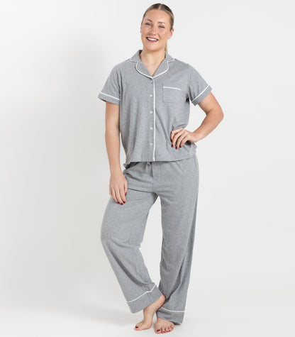 Bhumi Organic Cotton - Jersey Short Sleeve PJ Set - Grey Melange