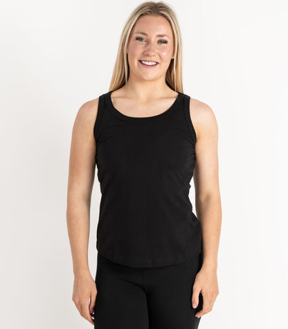 Bhumi Organic Cotton - Singlet Top - Black