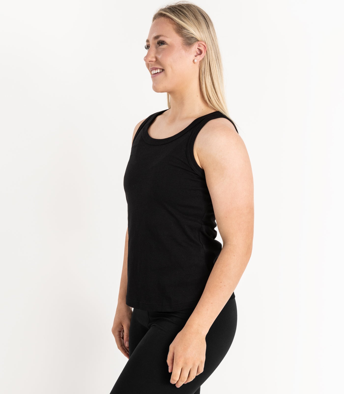 Bhumi Organic Cotton - Singlet Top - Black