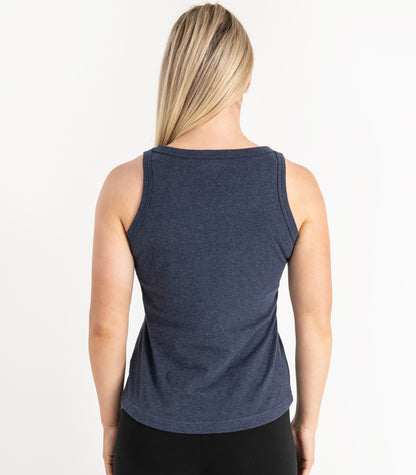Bhumi Organic Cotton - Singlet Top - Navy Melange